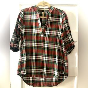 Women’s Plaid Tunic Top - size small